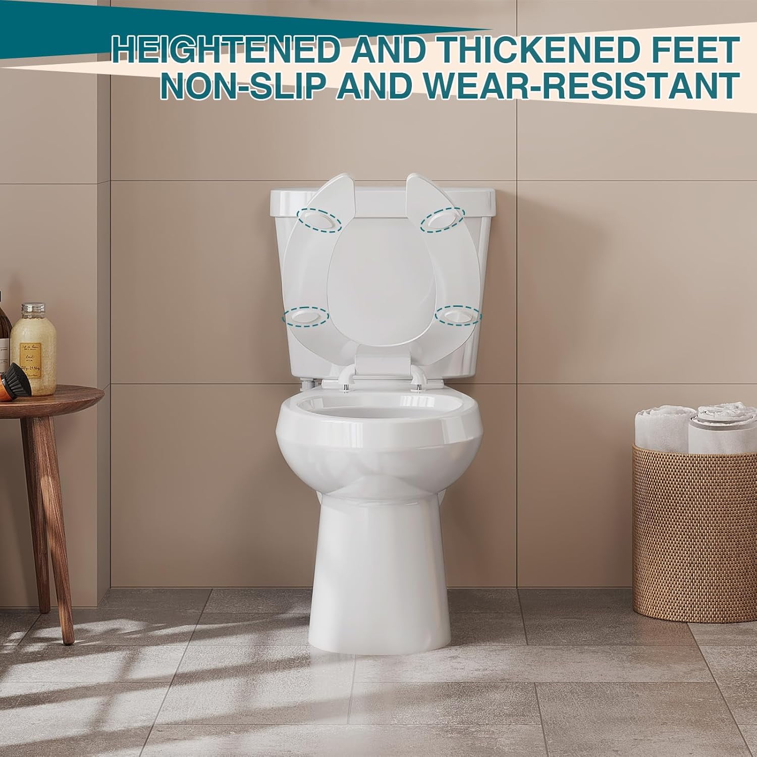 18.5" Elongated Open Front Toilet Seat - Heavy Duty Plastic, Easy Clean & Install, Perfect for Churches, Schools & Hospitals - Durable & Comfortable