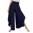 thumbnail image 1 of Pantalones Holgados Para Mujer, Pantalones Holgados Informales De Pierna Ancha, Cintura Elástica, Monocolor, Pantalones De Pierna Ancha, Pantalones De Ocio Para Correr, 1 of 5