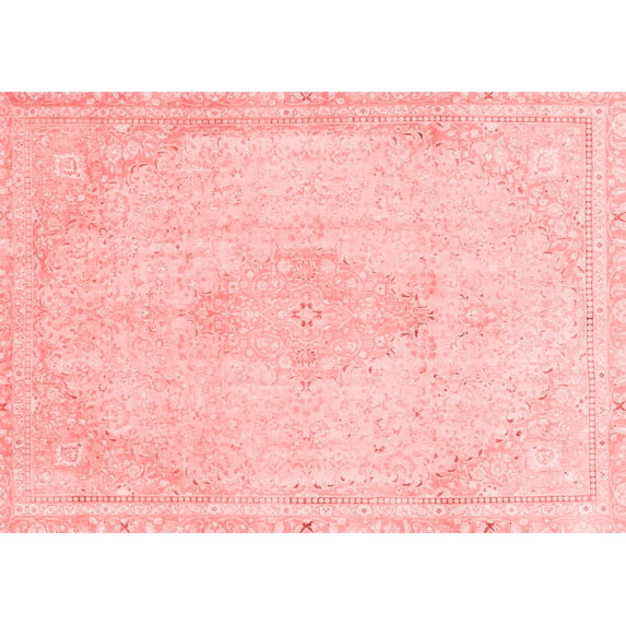 Ahgly Company Indoor Rectangle Abstract Red Modern Area Rugs, 7' x 9'