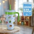 thumbnail image 2 of Magma Life Termo Acero Inoxidable para Niños Mini Flip 532 ml (18 oz), Doble Pared, Tapa Antiderrames con Popote, Mantiene Frío y Caliente, 2 of 7