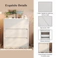 thumbnail image 4 of Euroco 30" Bathroom Vanity with Ceramic Sink and 2 Full-Extension Drawers, Freestanding Bathroom Vanity with 45° Free-Handle Design, Soft Close Undermount Drawer Slides, White, 4 of 7