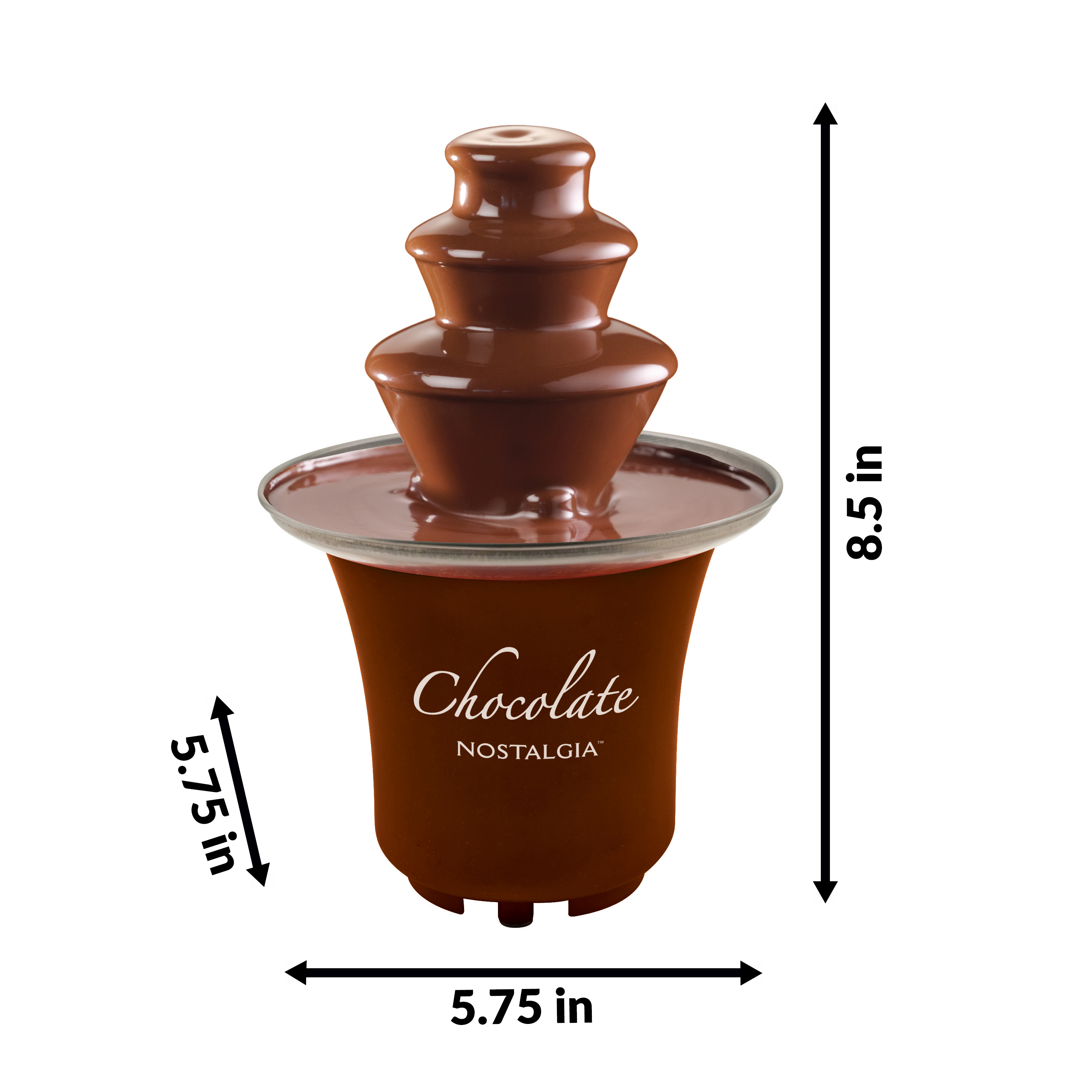 Nostalgia CFF300 3-Tier Chocolate Fondue Fountain, 8-Ounce Capacity - image 3 of 7