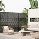 thumbnail image 4 of Yeshouse Biombo de privacidad para exteriores, panel divisor de jardín de metal cortado a láser con hojas tropicales, impermeable, ideal para patio, terraza y balcón, 4 of 8