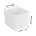 thumbnail image 2 of Unique Bargains 2' Square Plastic Succulent Planter with Drainage Flowerpot Container, White 3 Pack, 2 of 5