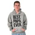 thumbnail image 3 of Best Papa Ever Fathers Day Gift Hoodie Hooded Sweatshirt Men Brisco Brands L, 3 of 6