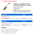 thumbnail image 2 of Spark Plug - Compatible with 1978, 1980 Plymouth PB200 3.7L 6-Cylinder, 2 of 2