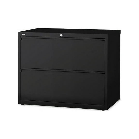 Lorell Lateral File 2-Drawer 42"x18-5/8"x28" Black 60554