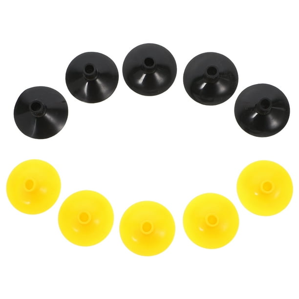 10 flechas de repuesto con ventosa para arco y flecha para niños (negro + amarillo)
