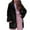 Black-Coat, variant on Qetyuw Womens Winter Faux Fur Long Cardigan Warm Casual Long Sleeve Open Front Coat Soft Lapel Jacket Outwear