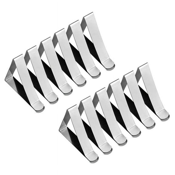 ckepdyeh 12 Pcs Stainless Steel Tablecloth Clip,Non-Slip Adjustable Table Cover Clamps Clip Table Cloth Holders for Picnic