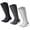 B04-black/Dark Gray/Light Gray, variant on Performance 15-20mmHg Knee High Compression Socks 3 Pairs for Trail Running Hiking Outdoor Fitness