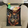 thumbnail image 5 of Yuyamidu Fire Wolf Car Trash Bag for Front Seat, Back Seat, Headrest American Flag Car Garbage Bags Accessory Foldable Auto Garbage Bag Holder for Cars SUVs Vans, 5 of 7