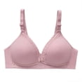 thumbnail image 2 of Fatuov Womens No Underwire Bra Push Up Comfortable Front Closure Bra for Lounge Breathable Full Coverage Light Support Bra, One-Handed Use, Underwear 44A, 2 of 5