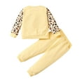 thumbnail image 7 of HCNTES Toddler Baby Girl Clothes Long Sleeve T Shirt Tops Pants Outfits Set(1-2 Years,Yellow_p2), 7 of 7