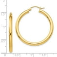 thumbnail image 4 of Primal Gold 14K Yellow Gold 3mm Tube Hoop Earrings, 4 of 4