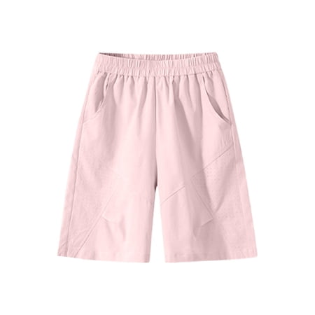 Miluxas Boys Athletic Shorts High Waist Running Shorts Quick Dry Workout Active Gym Hiking Shorts Pink 15-16 Years