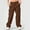 Brown, variant on Zylanna Women's Cargo Sweatpants with Pockets, Soft & Warm Elastic Waist Solid Color Baggy Casual Pants for Women Black