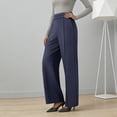 thumbnail image 2 of njoytime Work Pants Women Dress High Waisted Stretchy Straight Leg Wide Leg Trousers Business Casual Plus Size Pants, 2 of 8