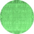 thumbnail image 1 of Ahgly Company Indoor Round Oriental Emerald Green Modern Area Rugs, 8' Round, 1 of 4
