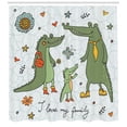 thumbnail image 3 of Ambesonne Fun Shower Curtain, Alligator Family Cartoon, 69"Wx75"L, Multicolor, 3 of 3