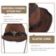 thumbnail image 4 of COMPUKAS Sombrero Vaquero Retro De Café Con Elástica Para Estilo Occidental, 4 of 4
