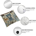 thumbnail image 6 of BANET  Forest Animal Pillowcase Set of 2 Pillow Cover Protector Pillow Sham Cute Bear Fox Deer Elk Wild Leaves Tree Grey Standard Size Pillow Case with Zipper for Long Throw Pillow 24x24in, 6 of 7