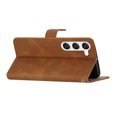 thumbnail image 5 of Tarise Galaxy S22 5G Flip Wallet Phone Case, PU Leather Kickstand Wrist Strap Card Holders Shockproof TPU Inner Shell Slim Magnetic Solid Color Case Cover for Samsung Galaxy S22 5G 6.1" 2022, Brown, 5 of 9