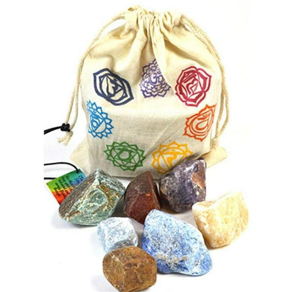 AzureGreen GK8039 Chakra Stones with Bag - Set of 7