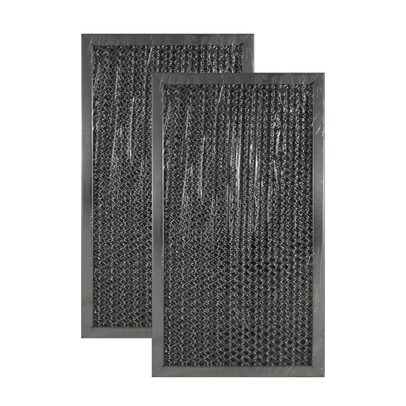 Air Filter Factory Replacement for 8184002, 2080679, WB6X379, WB06X379 Microwave Oven Aluminum Mesh Grease Charcoal Carbon Combo Filters 2-Pack