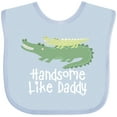 thumbnail image 3 of Inktastic Alligator Handsome Like Daddy Baby Boy Boys Baby Bib, 3 of 4