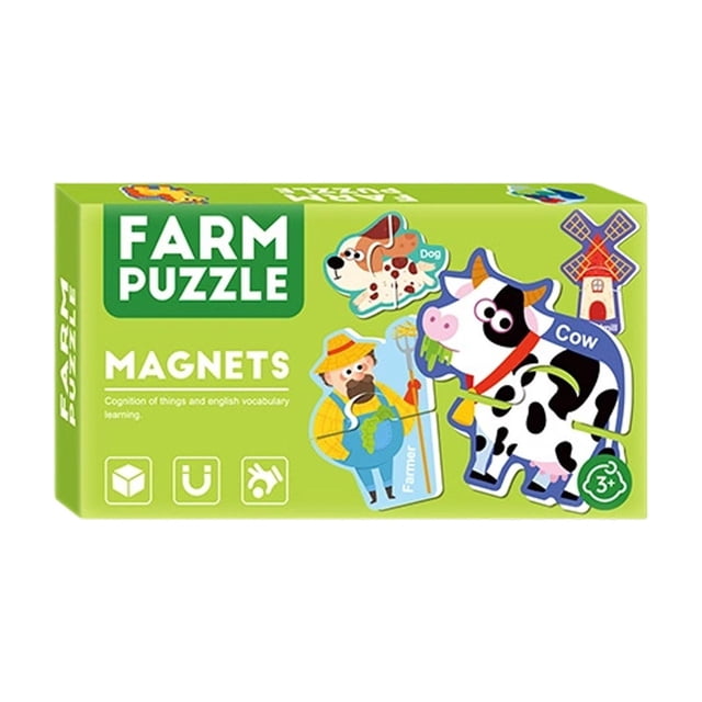 Magnetic Sticker Set for Creative Play: Animal Mix & Match Game to Develop Motor Skills & Coordination - Educational Toy with Easy Storage (1 Box)