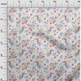 thumbnail image 3 of oneOone Cotton Jersey White Fabric Florals Fabric For Sewing Printed Craft Fabric By The Yard 58 Inch Wide, 3 of 4