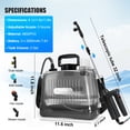 thumbnail image 3 of Sylmax 2 Gallon Battery Powered Pump Sprayer, Electric Garden Weed Sprayers for Lawn & Yard, Black with 3 Speeds, 4 Nozzles & Ergonomic Wand, 3 of 9
