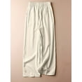 thumbnail image 3 of ZANZEA Womens Pants Elastic Waist Solid Color Side Pockets Ankle Length Pants, 3 of 3