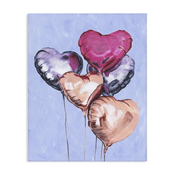 Stupell Industries Vibrant Heart Balloons Canvas Wall Art, design by Michael Willett