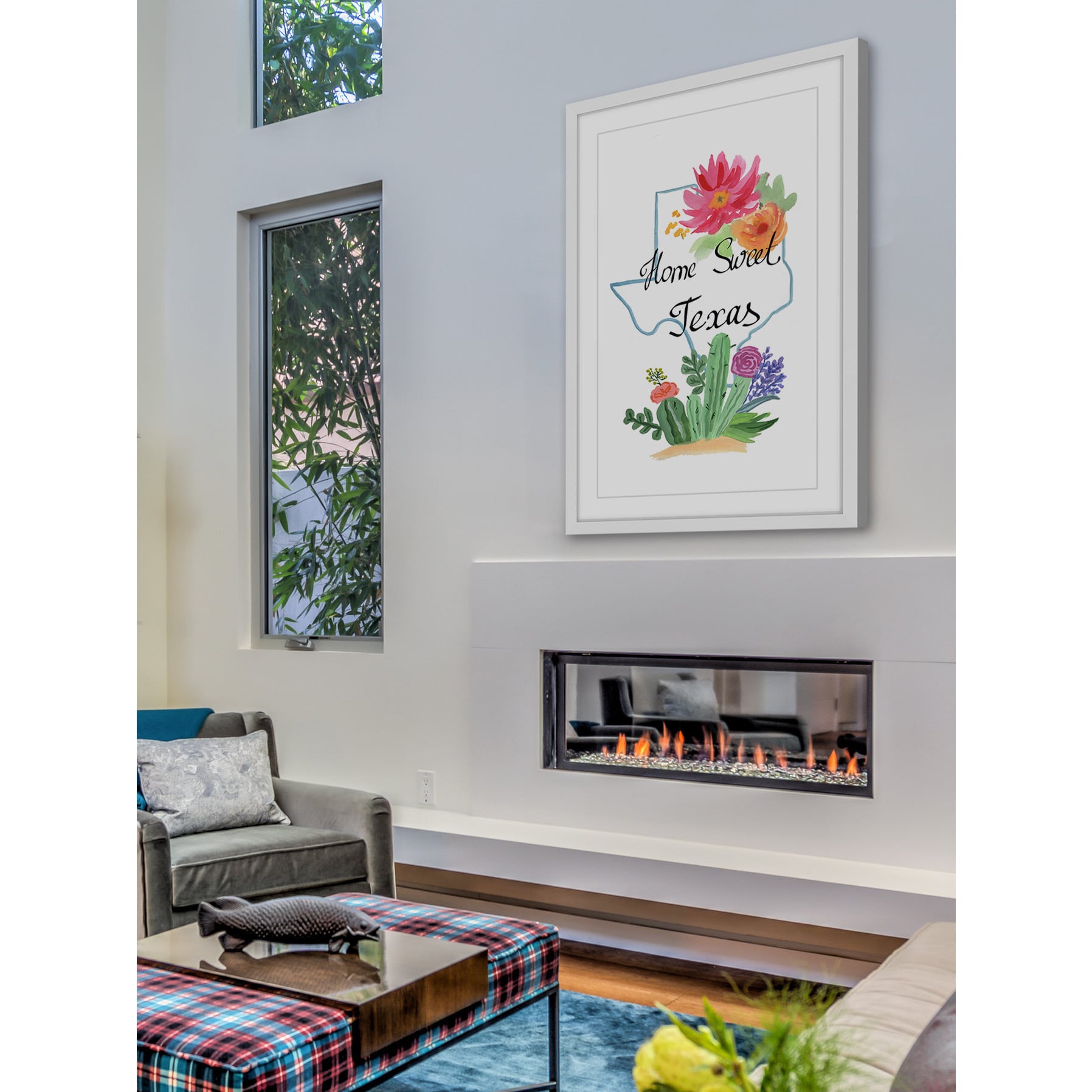 "Texas Is My Home" Framed Painting Print