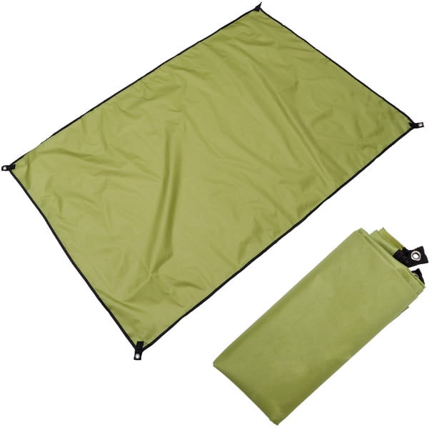 1 tapete de tela Oxford de 150 x 100 cm, resistente a la humedad, impermeable, para tienda de campaña, manta portátil para exteriores, playa, camping, césped, senderismo (verde militar).