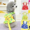 thumbnail image 2 of Eye-catching Pet Harness Dress - Sleeveless with Flower Printing - Pet Dog Traction Rope Dress, 2 of 8