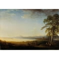 thumbnail image 2 of Carl Johan Fahlcrantz 18x14 Black Ornate Wood Framed Double Matted Museum Art Print Titled - Landscape at Mora Church (1808), 2 of 5