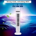 thumbnail image 2 of Portable Air Cooler Fan,Streamlined Tower Fan with LED,Powerful Wind,Space-Saving, Bladeless Design, USB Interface White, 2 of 7