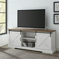 thumbnail image 2 of Pemberley Row Barnwood White TV Console Rectangular Adjustable Shelves 70" Unassembled, 2 of 8