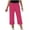 Hot Pink, variant on Kids Wide Leg Capris Pants Boys Girls Wide Leg Casual Cropped Pants Elastic Waist Athletic Trousers 7T