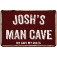 thumbnail image 1 of JOSH'S Man Cave Red Grunge Sign Metal 8x12 Decor 108120003075, 1 of 1
