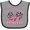 Heather and Black, variant on Inktastic Daddy's Racing Princess Pink Race Car Boys or Girls Baby Bib