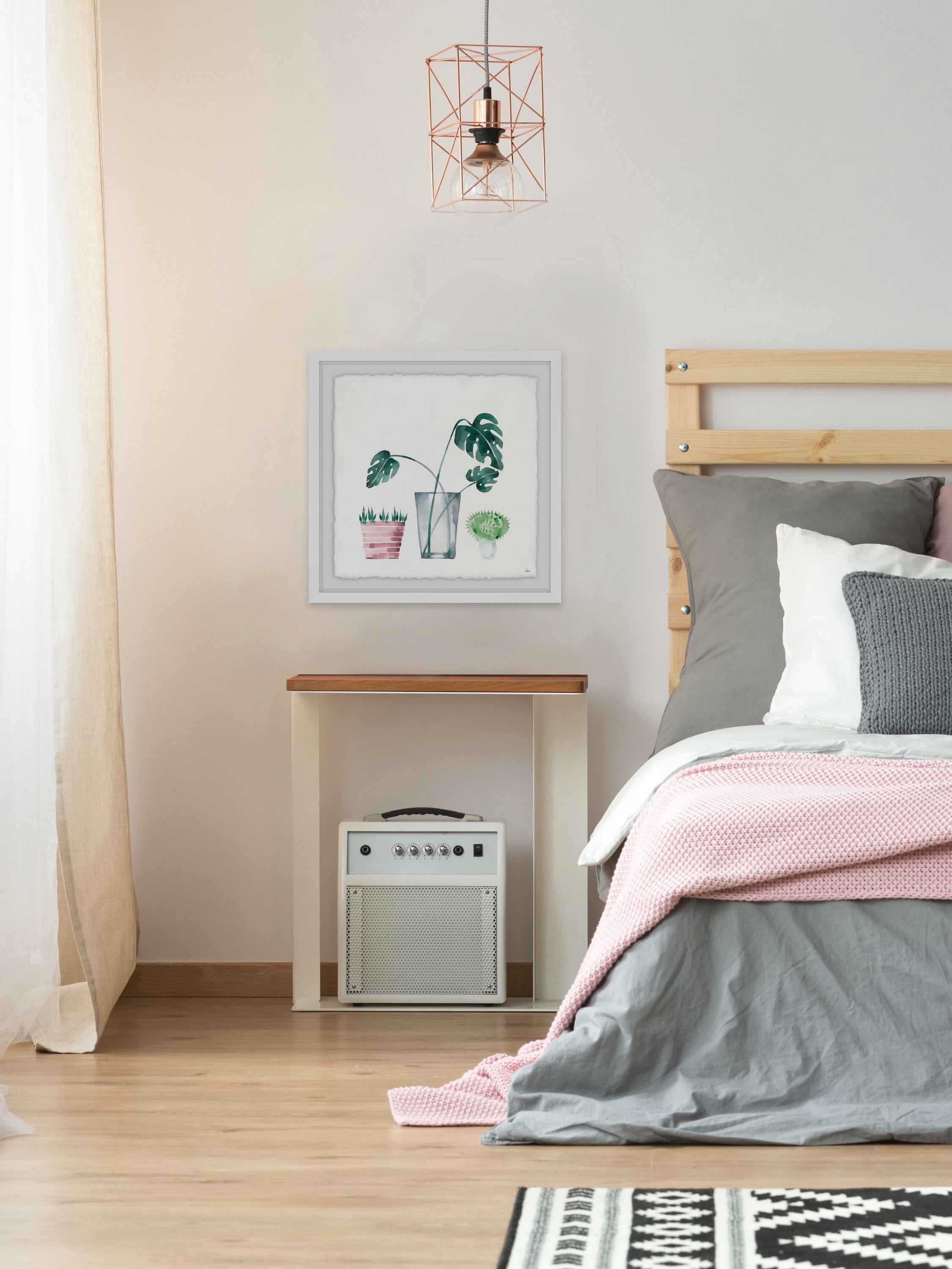 Leafy Decor Framed Painting Print