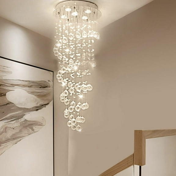 5-Light Modern Crystal Spiral Chandelier