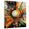 thumbnail image 2 of Designart "Retro Vibe Orange Background IV" Modern Geometric Metal Wall Art, 2 of 5