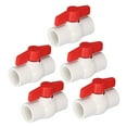 YUMILI, 5pcs Water Supply Ball Valve PVC Plastic Screw Switch Hose