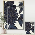 thumbnail image 2 of Fleur Métallique Indigo Dorée - Toile Encadrée Traditionnelle, 2 of 3