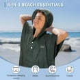 thumbnail image 4 of Tirrinia Surf Poncho Changing Towel Summer Swim Robe with Hood, Portable Dressing Room, Stylish & Multi-Functional for Surfing Beach Adult Men Women, 4 of 8